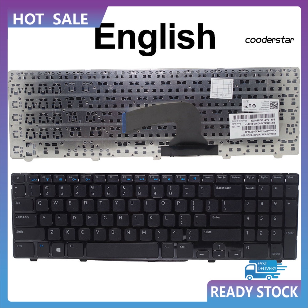 Bàn phím thay thế US/RU cho laptop Dell Inspiron 15 3521 15R 5521