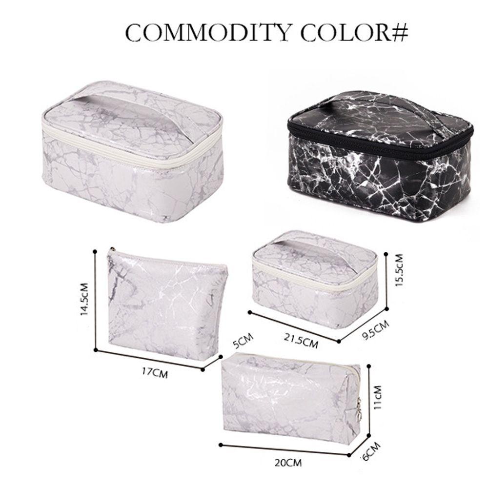 OCEANMAP Túi Đựng Mỹ Phẩm Sức Chứa Lớn Họa Tiết Vân Đá Cẩm Thạch Dành Cho Nữ