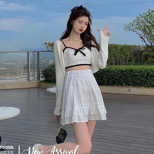 Áo khoác Cardigan cổ chữ V chống nắng bằng lụa thời trang Hàn Quốc