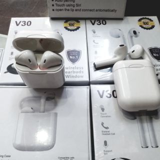Tai Nghe Bluetooth V30🎧 V5.0 2 Bên Mẫu Có Box Sạc Sử Dụng Cảm Biến Cao Cấp👍 Âm Thanh Hay👌💖🎉💸💸💸
