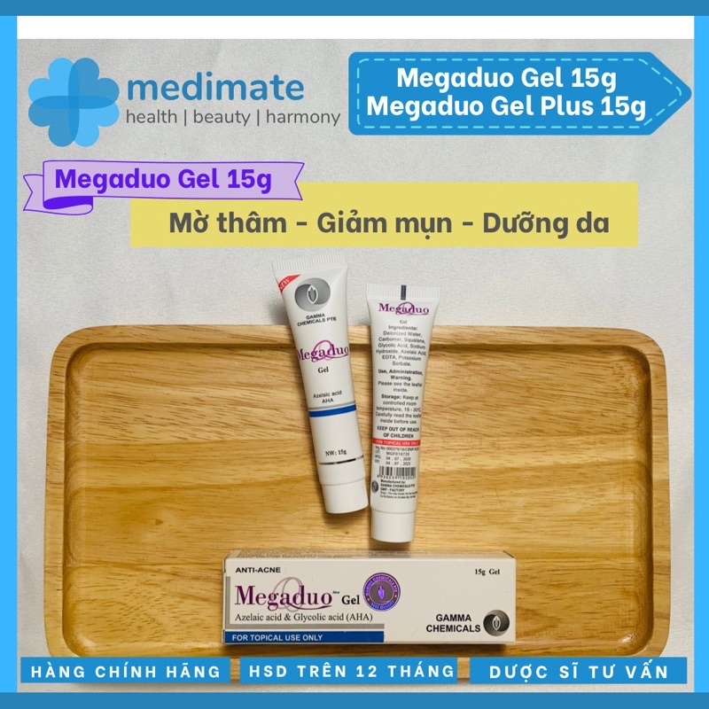 Megaduo Gel ngừa mụn, mờ thâm, dưỡng da tuýp 15g