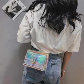 TÚI HOLOGRAM KIỂU DÁNG ULZZANG HÀN QUỐC (SẴN MÀU BẠC)