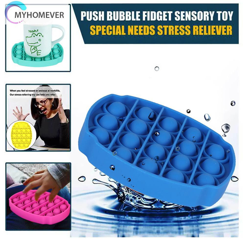 Pop It Fidget Đồ chơi Ellipse Push Bubble Fidget Sensory Đồ chơis Stress Reliever Puzzle for Autism