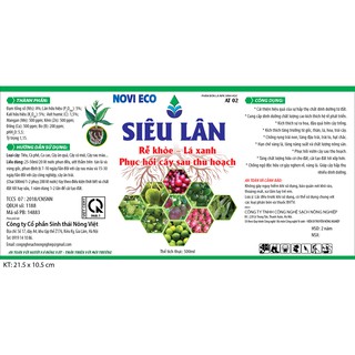 Dinh dưỡng nền hữu cơ Novi Eco Siêu Lân/ Plant Food 500ml