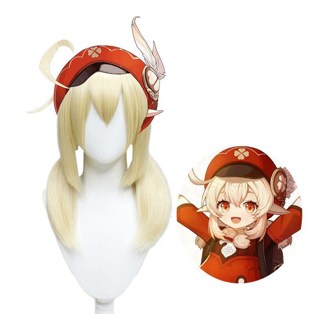 Tóc Giả Bằng Sợi Tổng Hợp Màu Be Dùng Hóa Trang Nhân Vật Anime Thời Trang|Bộ Tóc Giả Chịu Nhiệt Tốt Tiện Dụng