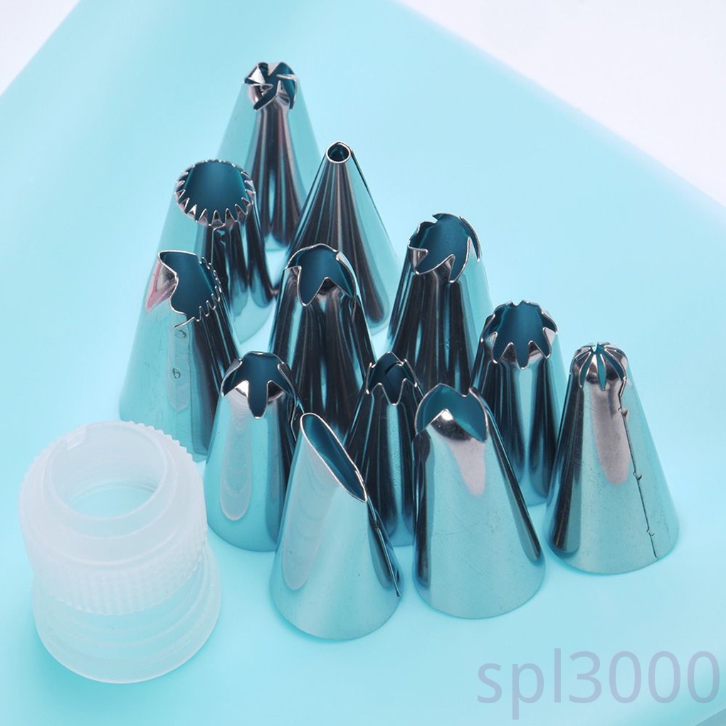 Set 12 túi bắt bông kem trang trí bánh 14 chi tiết