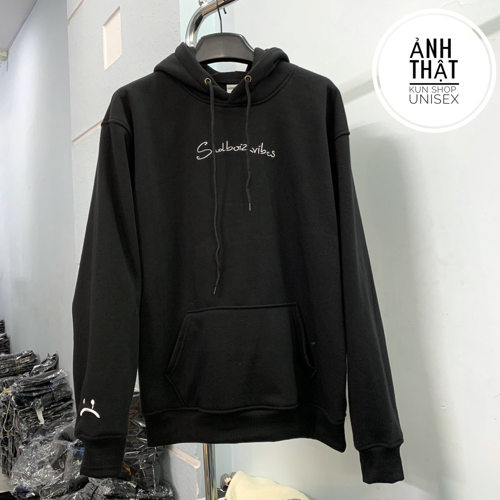 Áo hoodie unisex sadboiz sadboizvibes toss hình thêu áo hoodie sad boiz dáng rộng nam nữ full tag