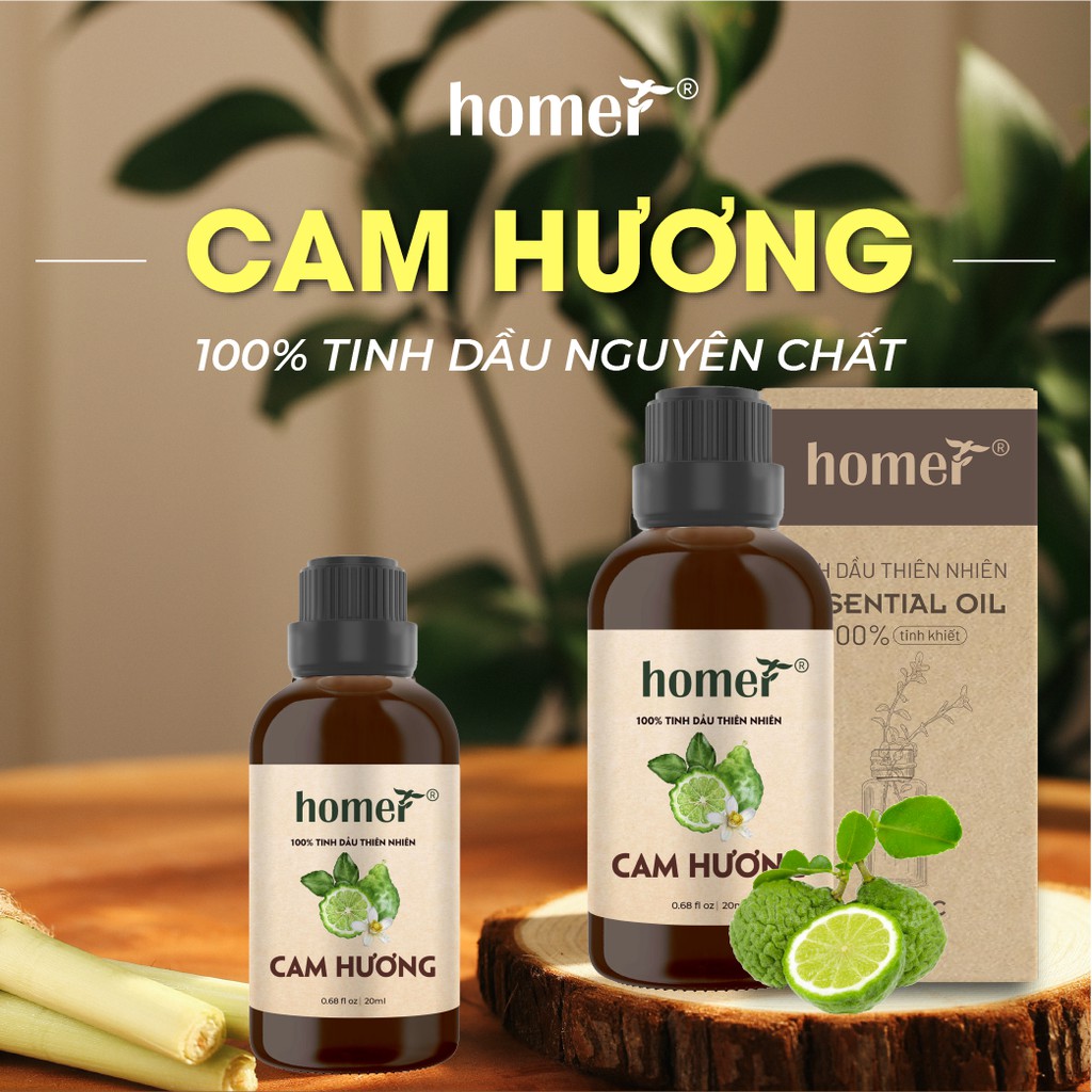 Tinh dầu Cam Hương Anh Homer - Bergamot Essential Oil - đạt chuẩn chất lượng kiểm định