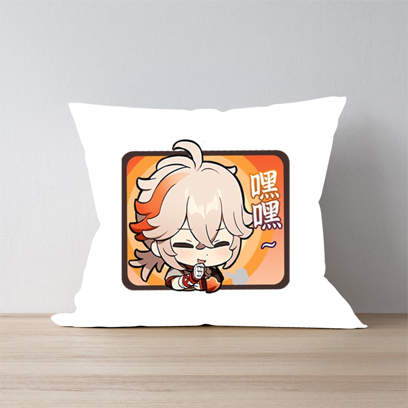 Gối in hình GENSHIN IMPACT ver CHỮ NHẬT game chibi anime xinh xắn tiện lợi chất đẹp