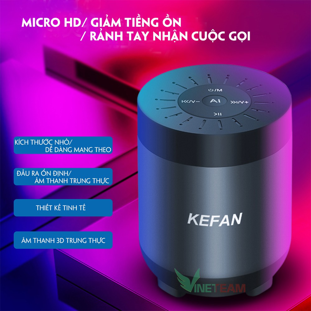 Loa Bluetooth Không Dây Kefan K2 Tích Hợp Trợ Lý Nhỏ Thông Minh Ai ✔Loa di động ngoài trời công suất lớn -dc4148