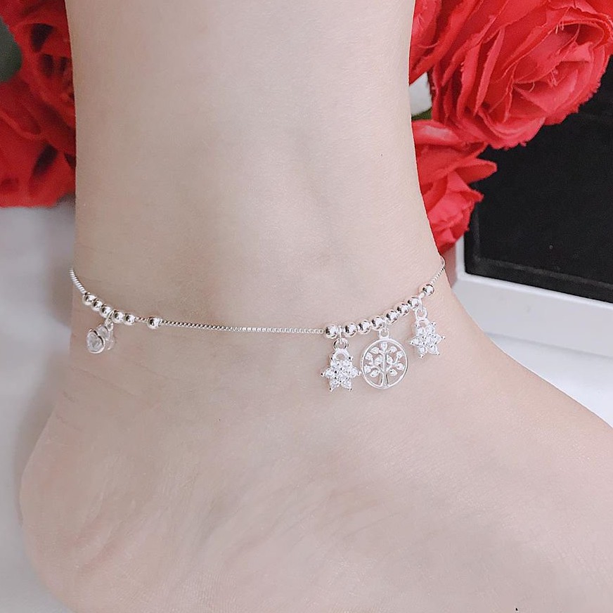 Lắc Chân Chuẩn Bạc Ta 100% Cao Cấp | BigBuy360 - bigbuy360.vn