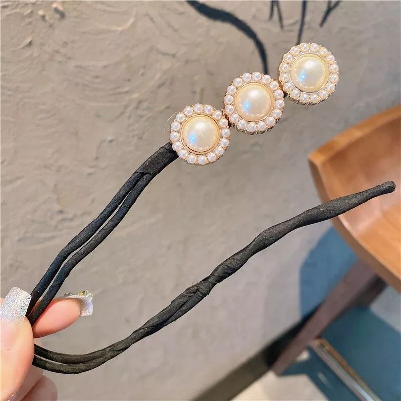 Kẹp Cột Búi Tóc Đính Đá Phong Cách Hàn Quốc Siêu Xinh