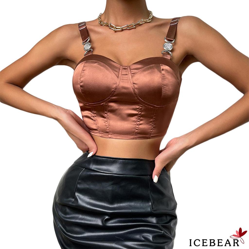 Áo croptop hai dây đính đá gợi cảm cho nữ