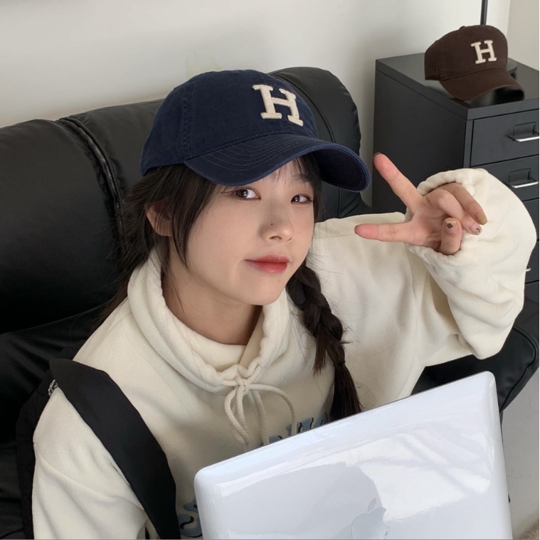 Mộc® Nón kết phong cách Ulzzang form unisex nam nữ chữ H HT-F-014
