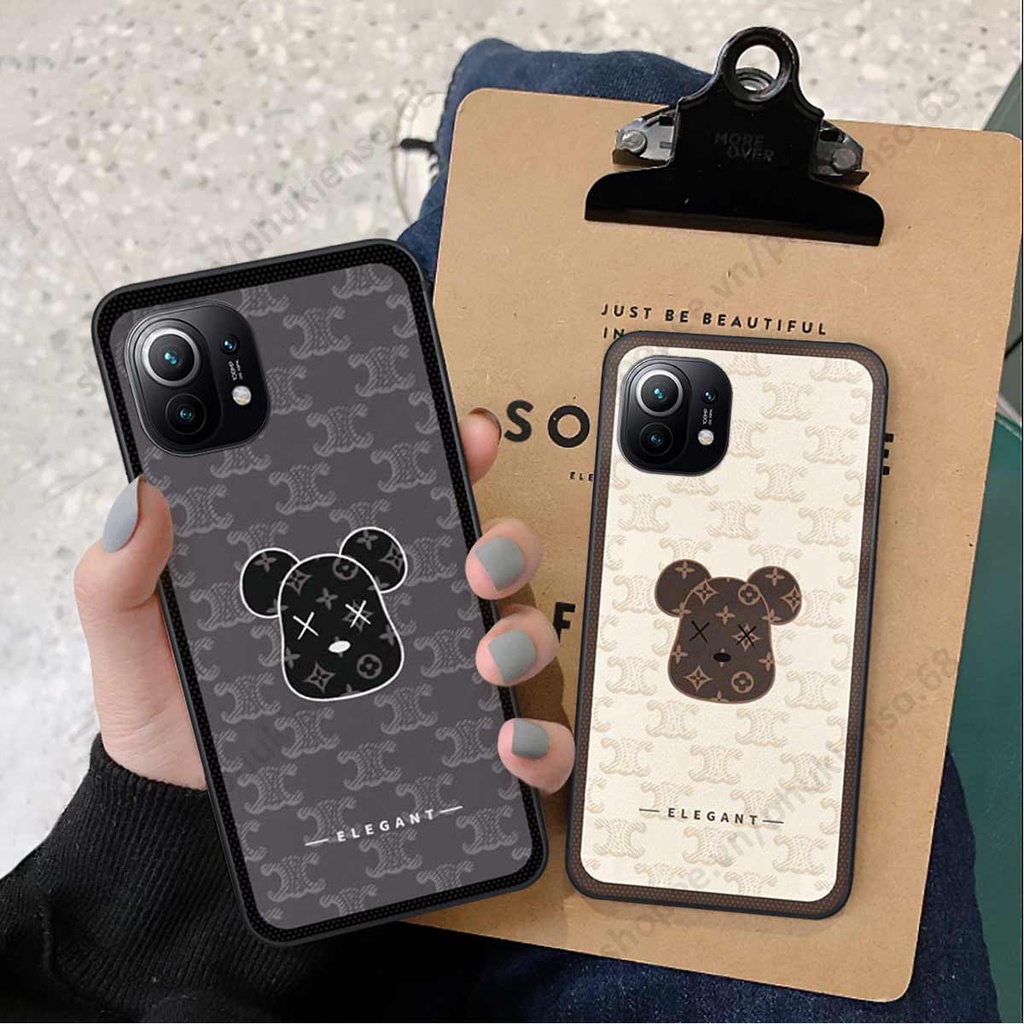 Ốp lưng điện thoại Xiaomi Mi 11 / Mi 11T / Mi 11 Lite elegant, gấu be@rbrick cao cấp, vỏ ốp rẻ đẹp
