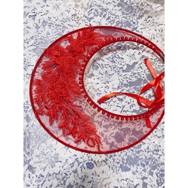 Mấn ren đỏ mã 008