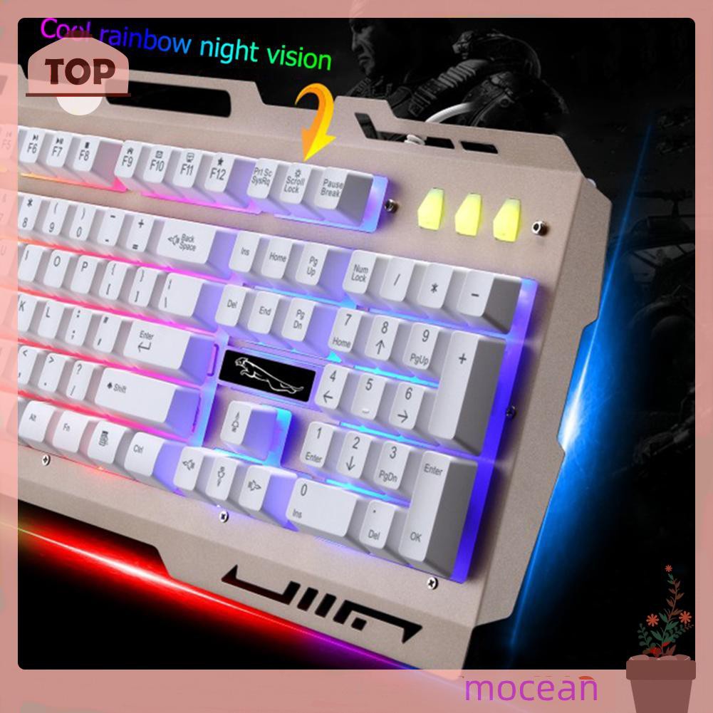 Bộ Bàn Phím Cơ Gaming Mocean G700 + Chuột Quang Học + Đèn Led