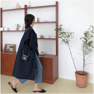 Áo khoác form dài qua gối
