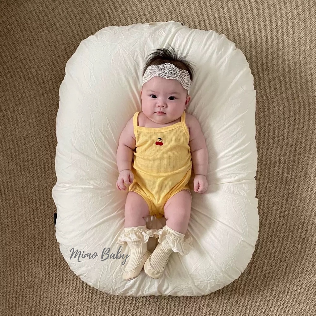 Giày tất tập đi chống trơn trượt viền ren cho bé mimo baby T07