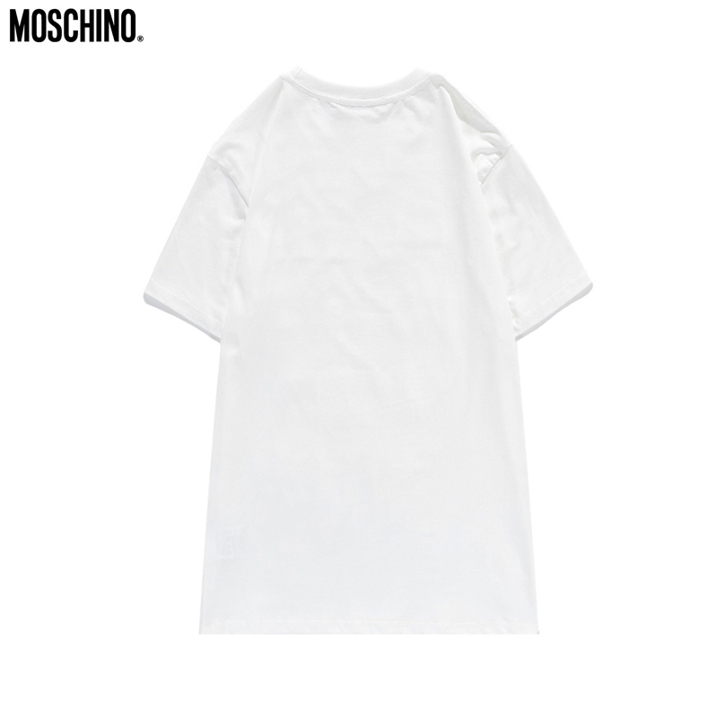 Áo Thun Tay Ngắn Cổ Tròn Chất Cotton In Hình Gấu Moschino Nhiều Màu Dễ Thương