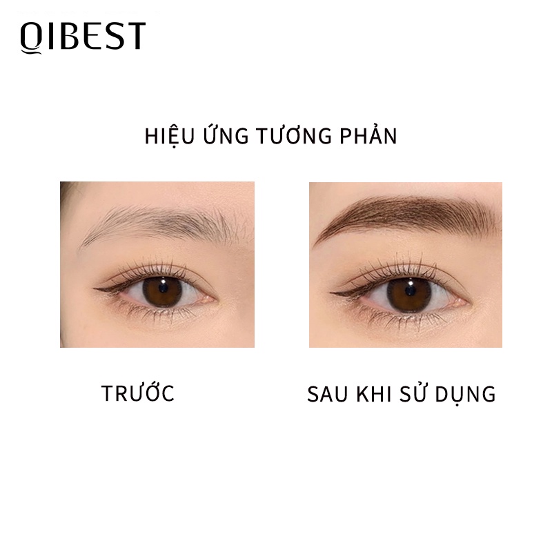 Kem chuốt lông mày QIBEST trang điểm tự nhiên chống thấm nước lâu trôi 5 màu tùy chọn 17.5g