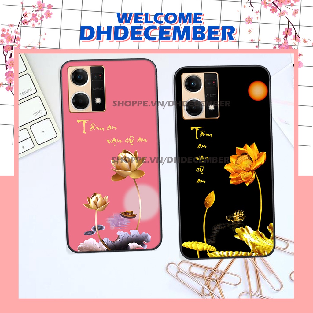 Ốp lưng Oppo RENO 7 4G in hình thư pháp tâm an vạn sự an ,mã đáo thành công SIÊU CHẤT