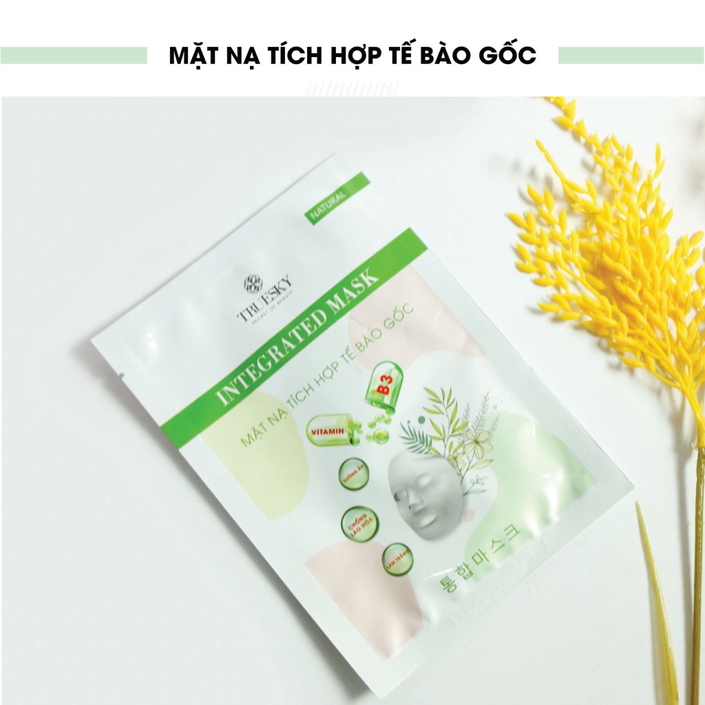 Bộ sản phẩm ngừa mụn trắng da mặt Truesky M04 gồm 1 sữa rửa mặt than hoạt tính 60ml + 3 miếng mặt nạ dưỡng da 25g/miếng