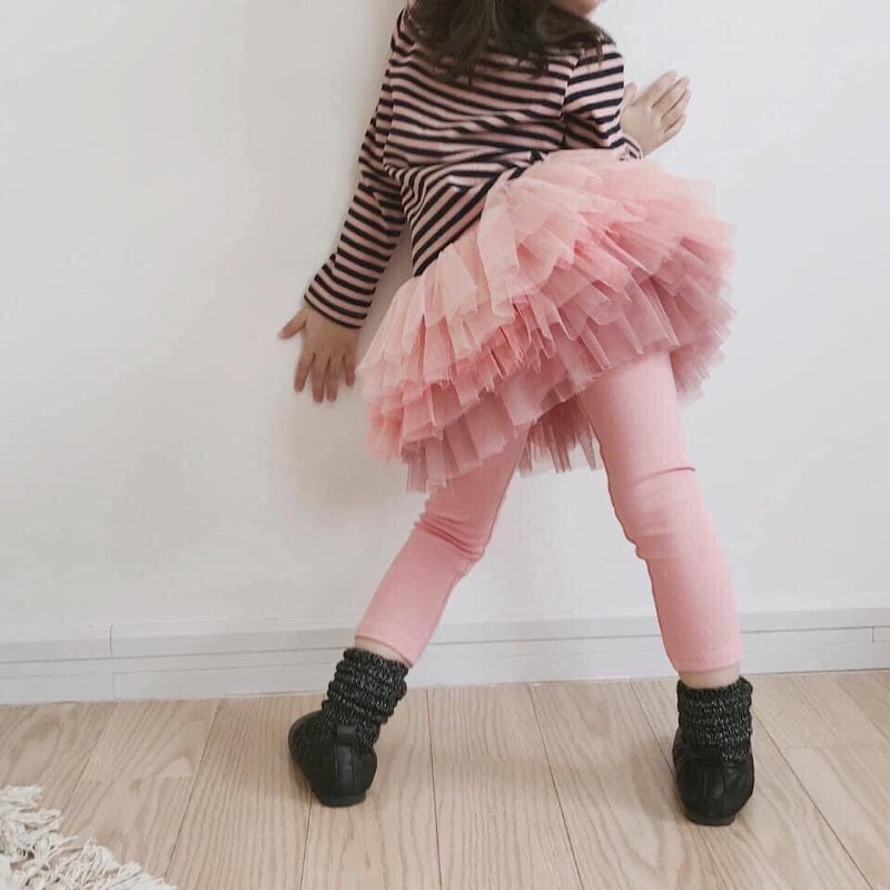 Quần legging liền váy tutu ren 6 tầng cho bé sz 90-140 QCCC