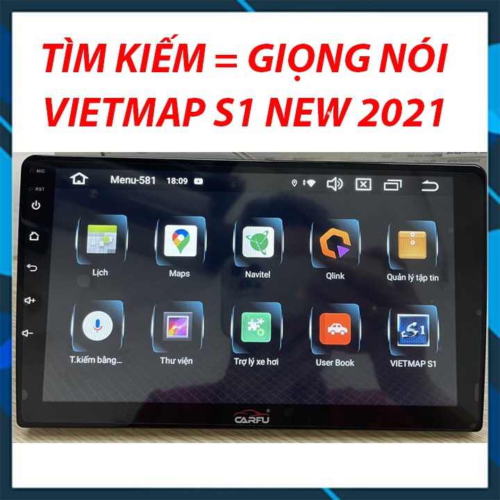 Màn Hình Android CARFU RAM 4gb 💖 gắn các dòng xe (sim 4g,wifi,blutool,giọng nói,youtobe ẩn,vietmap,navitel)