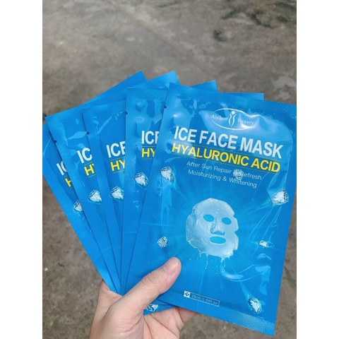 Hộp 10 mặt nạ Ice Face the mát tinh chất đá viên trắng da và se khít lỗ chân lông - BX3677