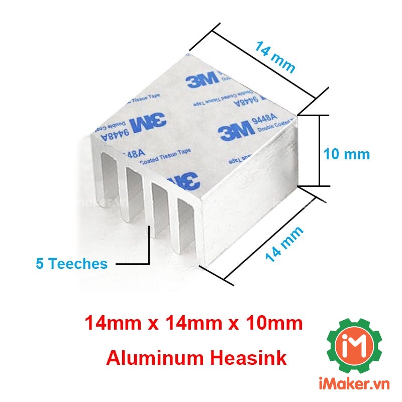 Nhôm tản nhiệt 14x14x6