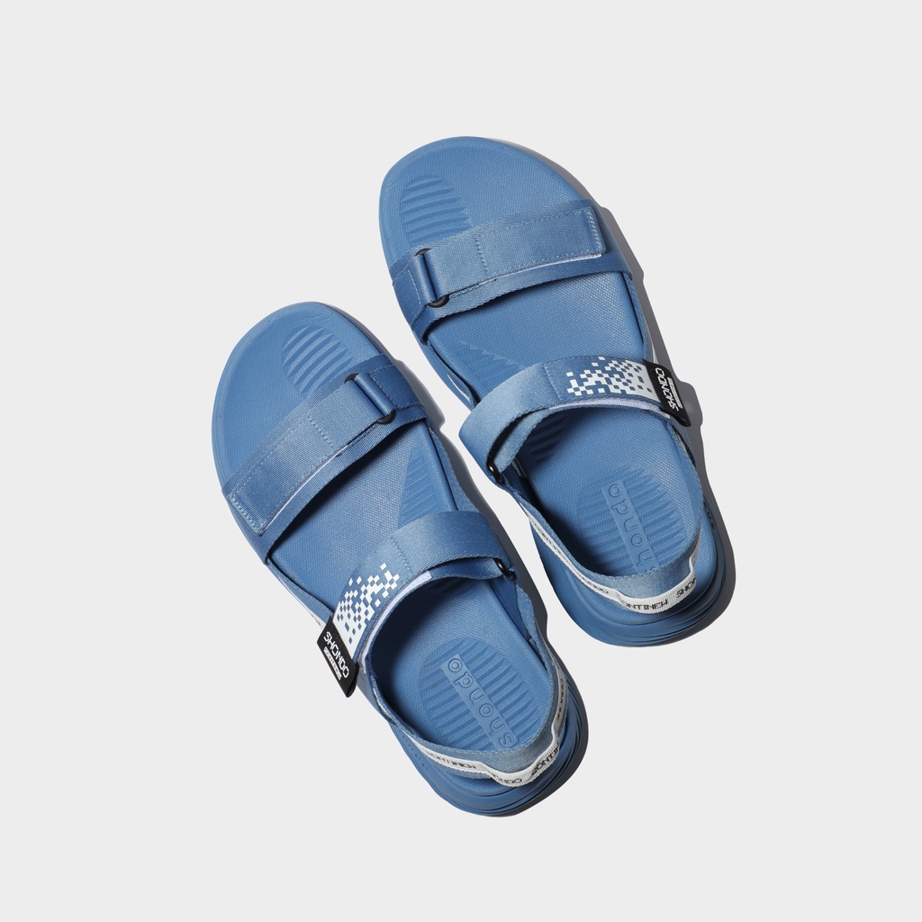 Giày Sandals Nam Nữ Shondo F7 Continew Full Xanh Coban F7N3333