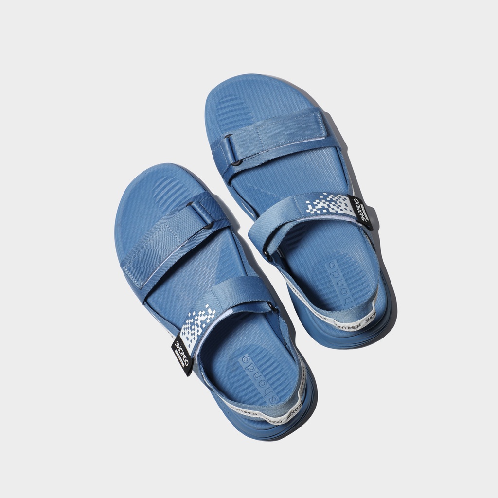 Giày Sandals Nam Nữ Shondo F7 Continew Full Xanh Coban F7N3333