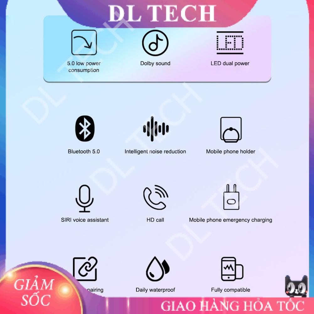 (Bản Quốc tế) Tai nghe Bluetooth TWS F9 không dây nút cảm ứng kháng nước thể theo stereo mã F9 DL TECH