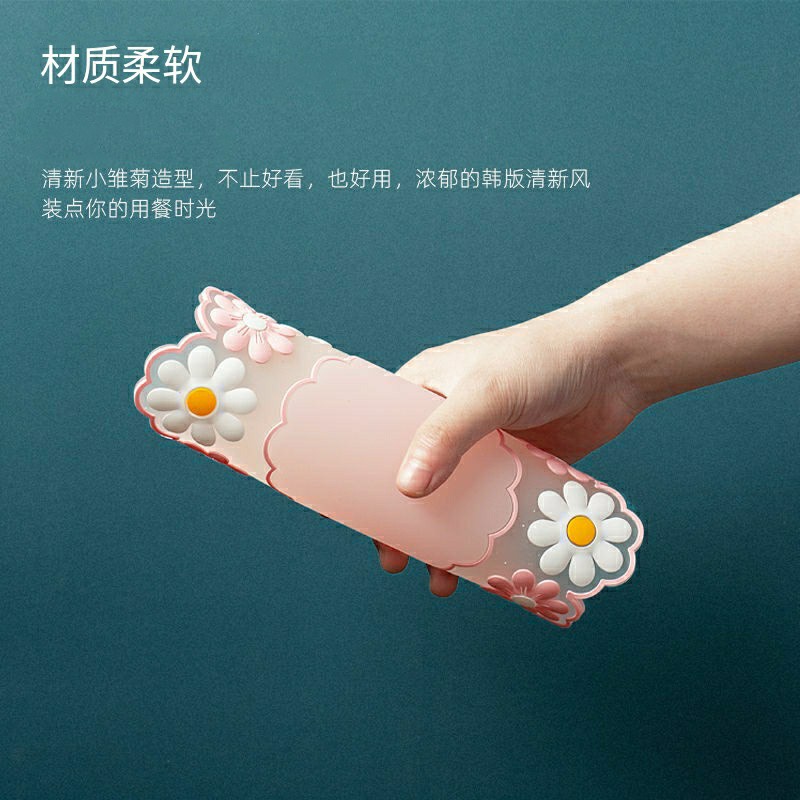 [Sét 2] Miếng lót cách nhiệt bát đĩa cốc chén xoong nồi silicone đa năng hình hoa cúc trang trí xinh xắn T2