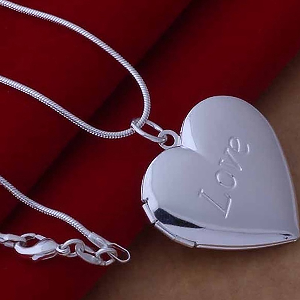 Vòng cổ Mạ BạC 925 HìNh Khung ẢNh TráI Tim