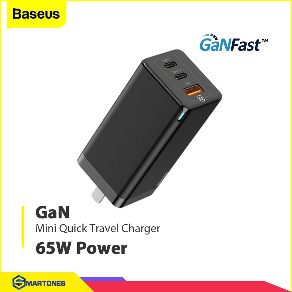Bộ sạc nhanh Baseus GaN2 Pro 65W hỗ trợ chuẩn PD,SCP ,QC 4.0,3.0 cho điện thoại , laptop và máy tính bảng