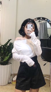 Áo trễ vai len