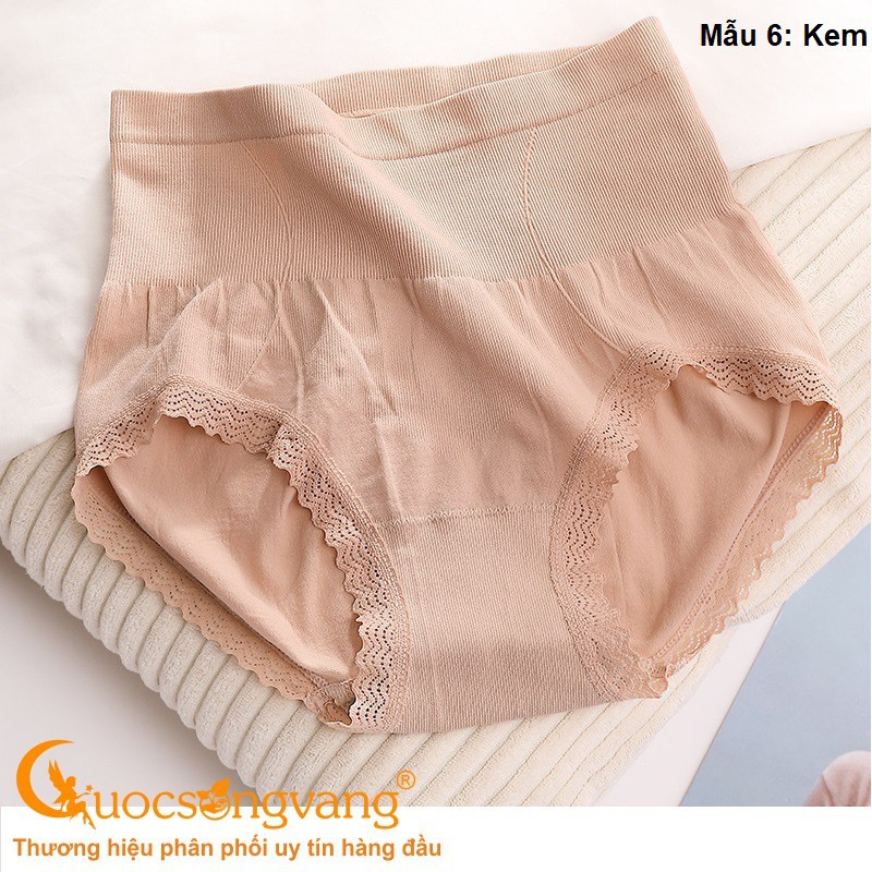 Quần lót nữ ren eo quần lót cotton co giãn 4 chiều GLDL038 Cuocsongvang