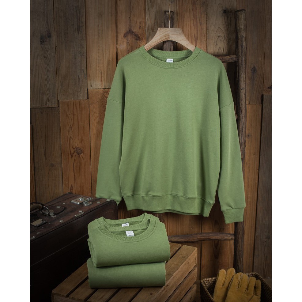 Áo Sweater Basic Chất Nỉ Cotton Cao Cấp - 2 Màu | BigBuy360 - bigbuy360.vn