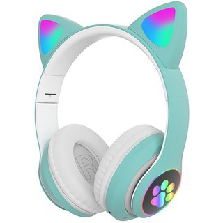 Tai nghe mèo Bluetooth 5.0 có mic livestream 3 màu sắc led dailyphukien