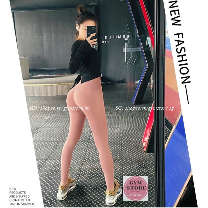 Quần Legging Tập Gym ❤️𝐇𝐀̀𝐍𝐆 𝐗𝐈̣𝐍❤️ Quần chun mông thun dệt cạp gen bụng co giãn 4 chiều thấm hút mồ hôi 𝐆𝐘𝐌𝐒𝐓𝐎𝐑𝐄 019