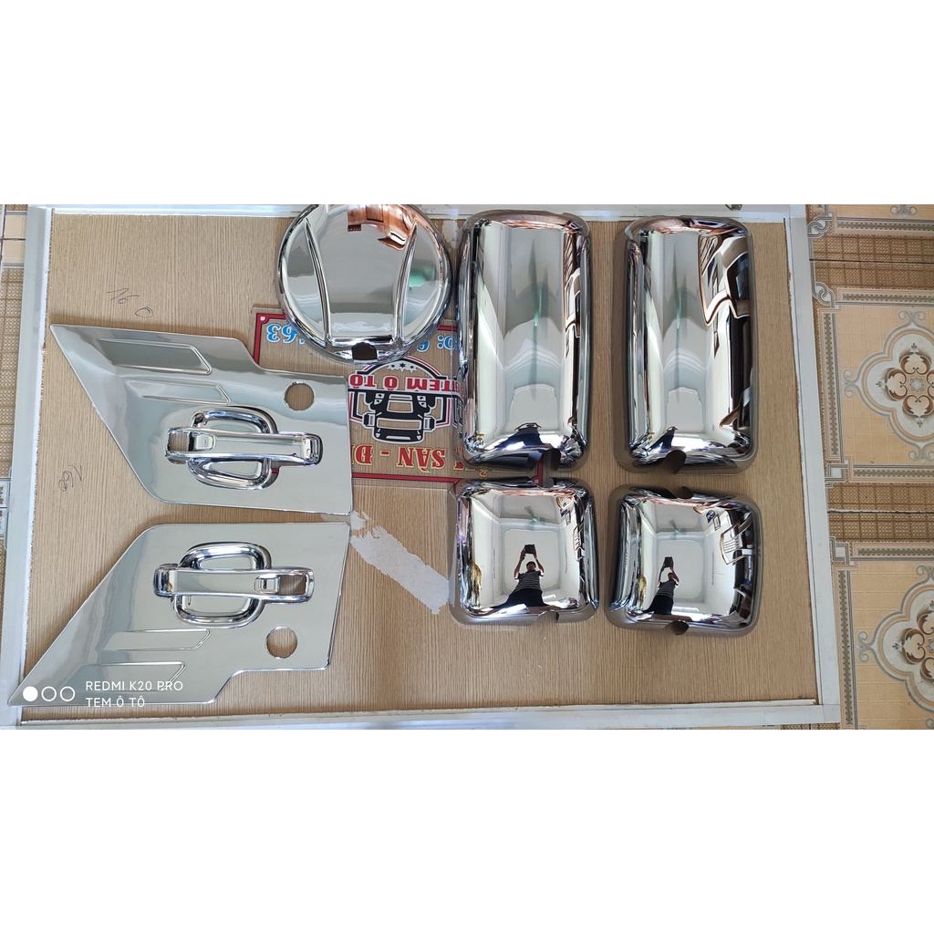 Ốp gương cho xe Tải Hino và Isuzu nhựa ABS mạ crom
