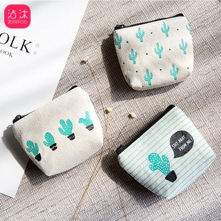 Ví tiền mini làm từ vải canvas phong cách hàn quốc dành cho nam và nữ uw3x