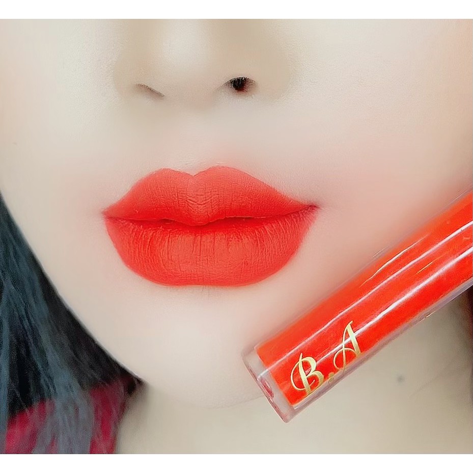 [01 Đỏ Cam] Son Kem Lì Nắp Vàng Cao Cấp B.A Màu Đỏ Cam | BigBuy360 - bigbuy360.vn