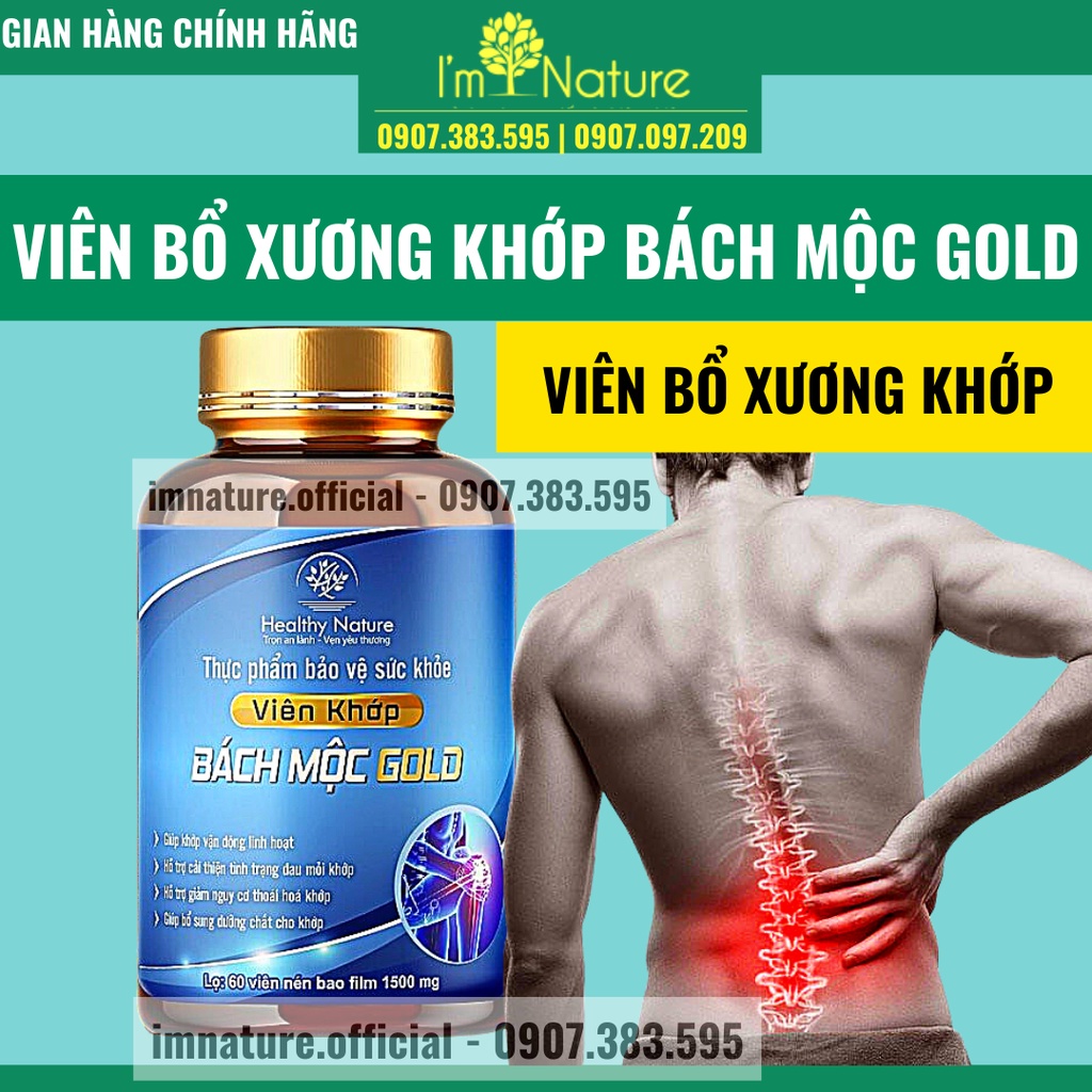 Hũ 60 Viên Bổ Xương Khớp Bách Mộc Gold I'm Nature