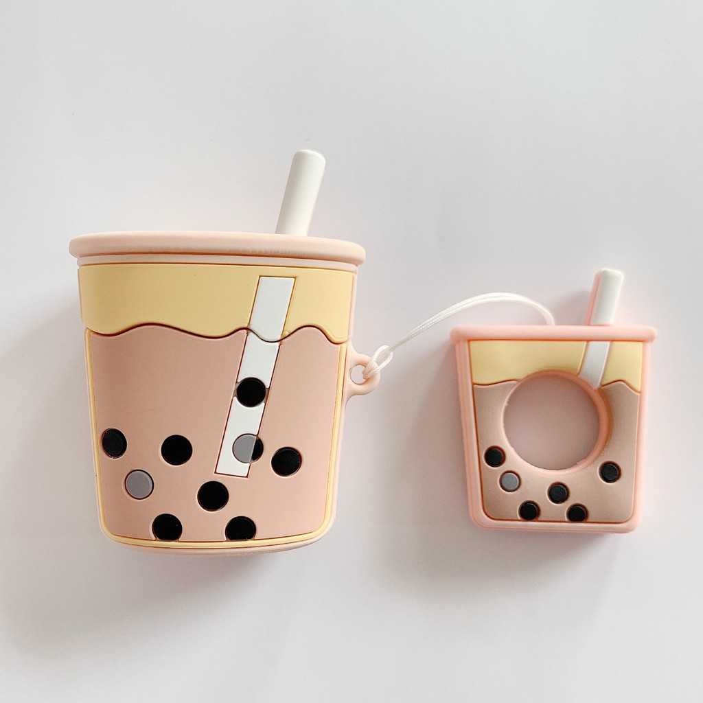 Vỏ bao đựng tại nghe airpod - Case airpod Airpod pro TRÀ SỮA chân trâu chống va đập