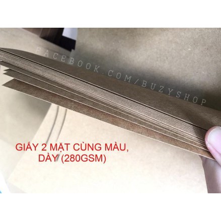 Giấy kraft dày 380gsm 2 mặt khổ a5