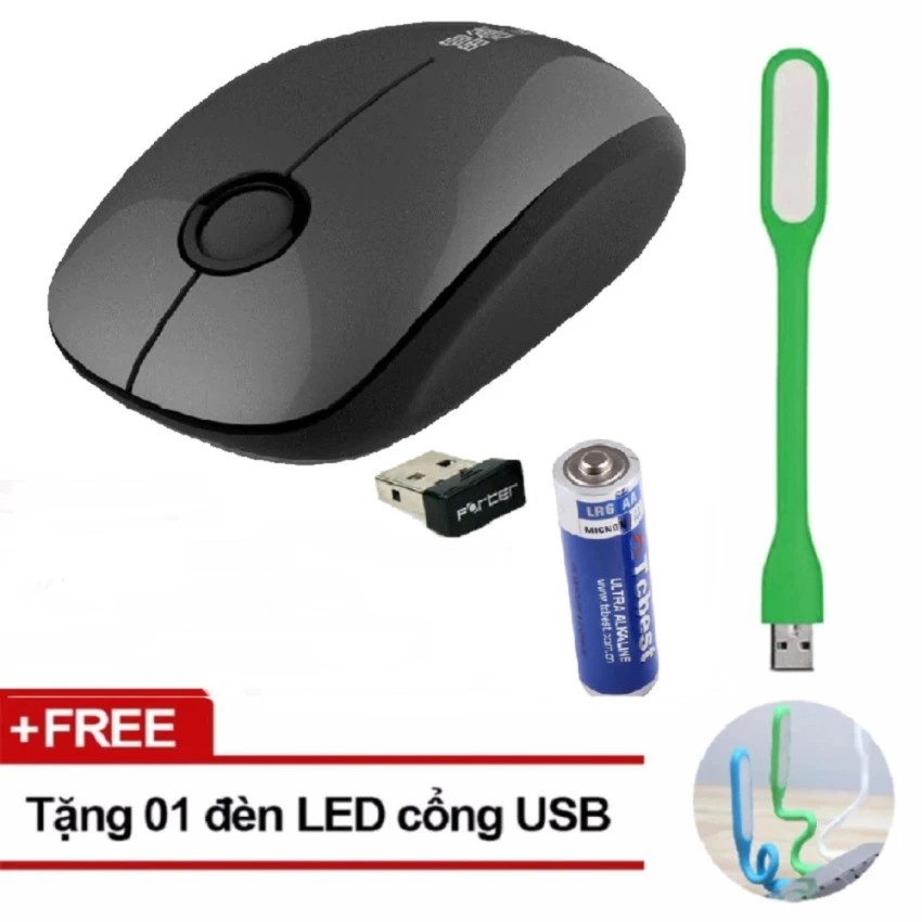 Chuột không dây Forter V189 tặng đèn led usb siêu sáng -dc221