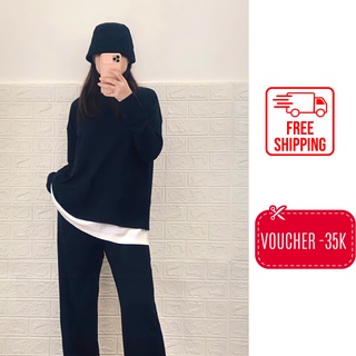 Set áo dài quần dài freesize thun co dãn cực hack dáng